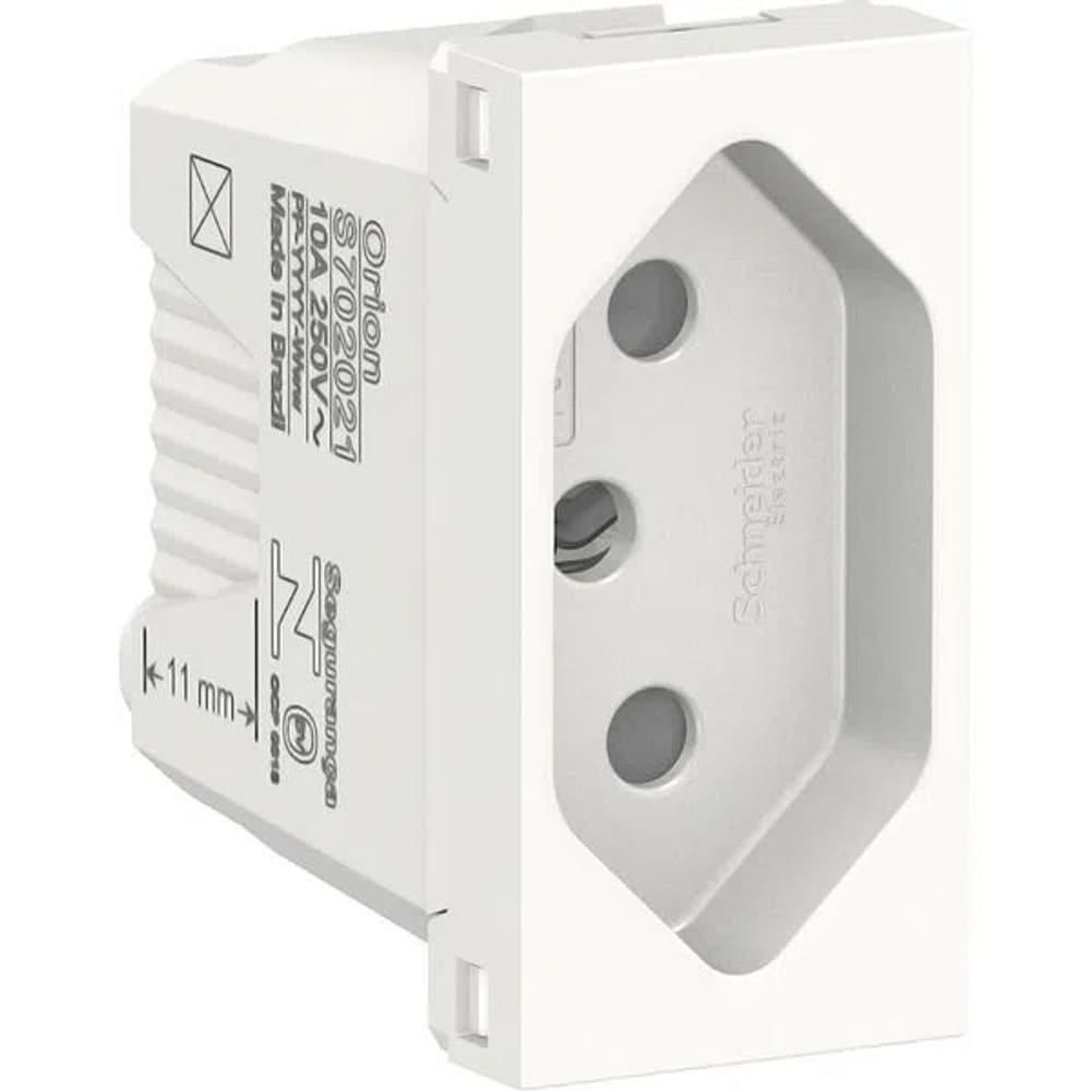 Modulo Tomada 2P+T 10A 250V Orion S70202104 Schneider