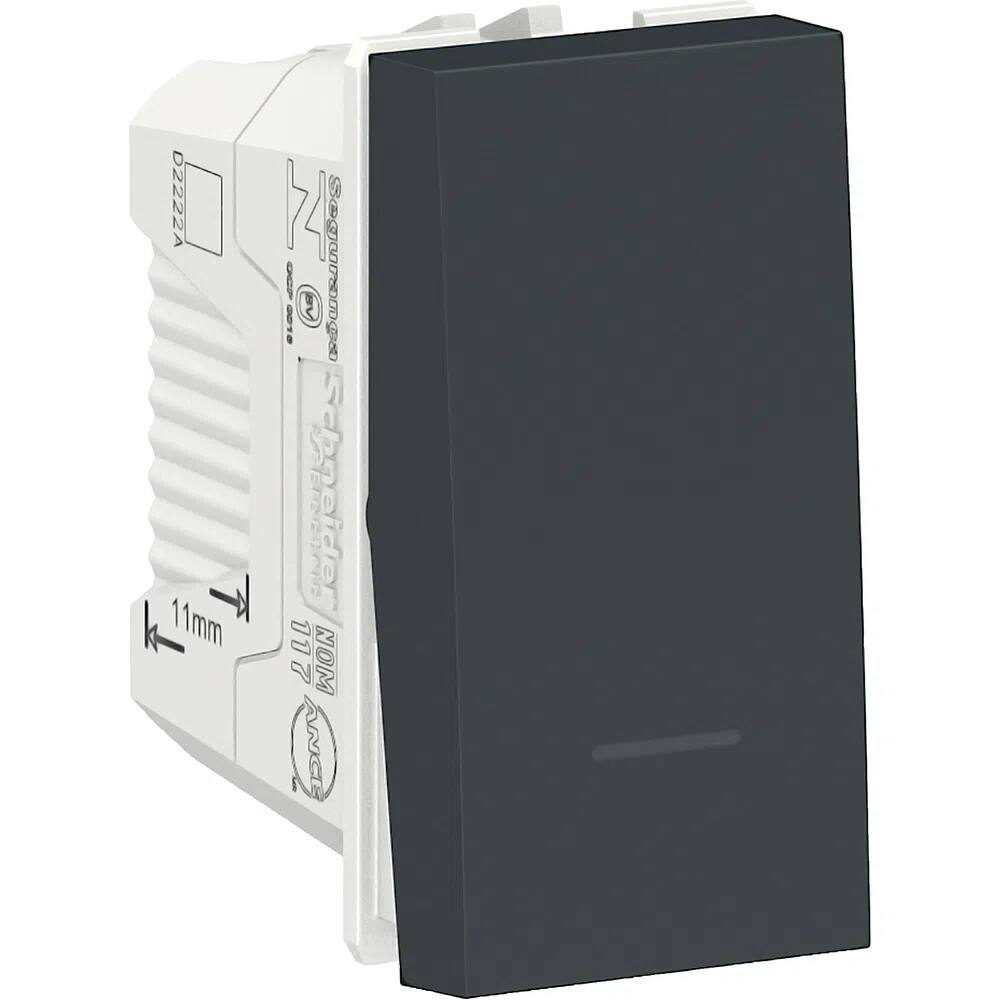Modulo Interruptor Simples 10A 250V Grafite Orion Schneider
