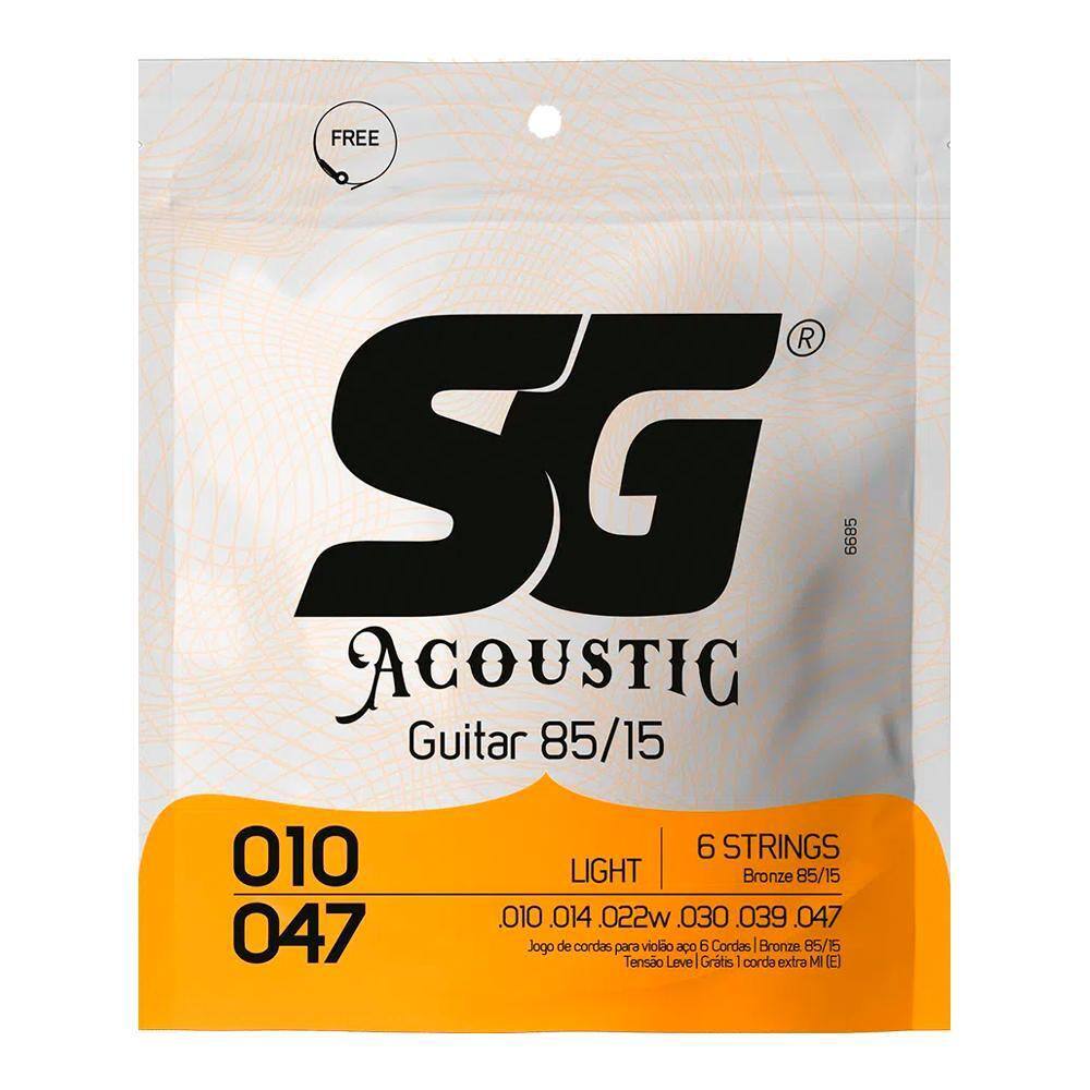 Encordoamento Violão Aço 85/15 Bronze .010 - SG
