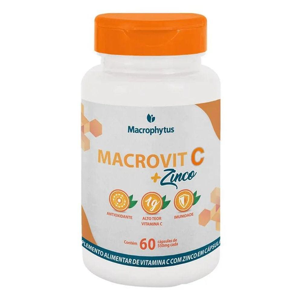 Macrovit C + Zinco 1g 60 cápsulas - Macrophytus