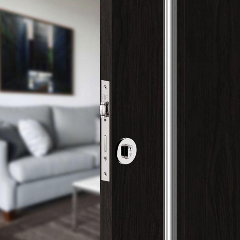 Fechadura Rolete Roseta Redonda - Cromado