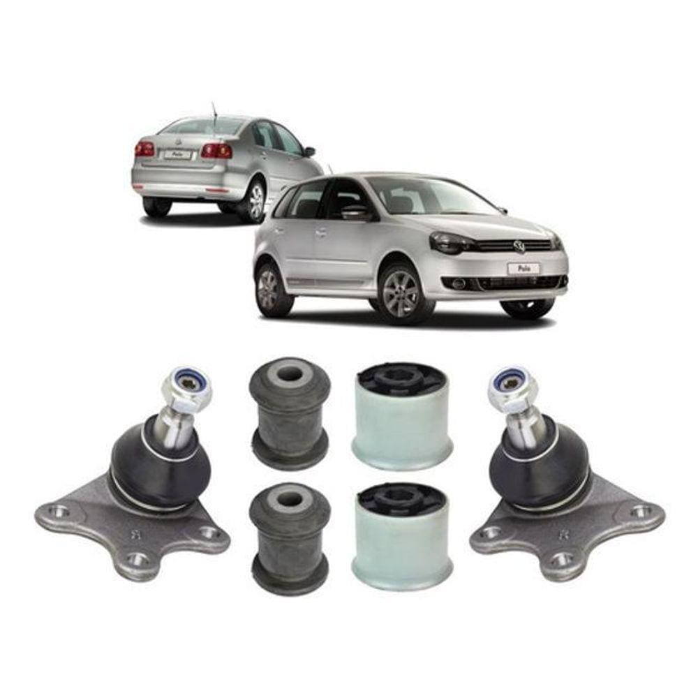Kit Pivô + Bucha Suspensão Dianteira Vw Polo 2008 2009 2010