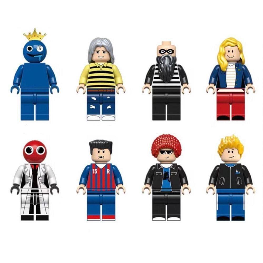 Bonecos Blocos De Montar Rainbow Friends Coleção Blue E Red