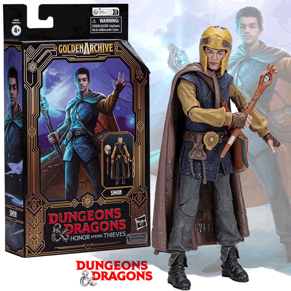 Dungeons e Dragons Honra entre Rebeldes Simon o Mago 15cm