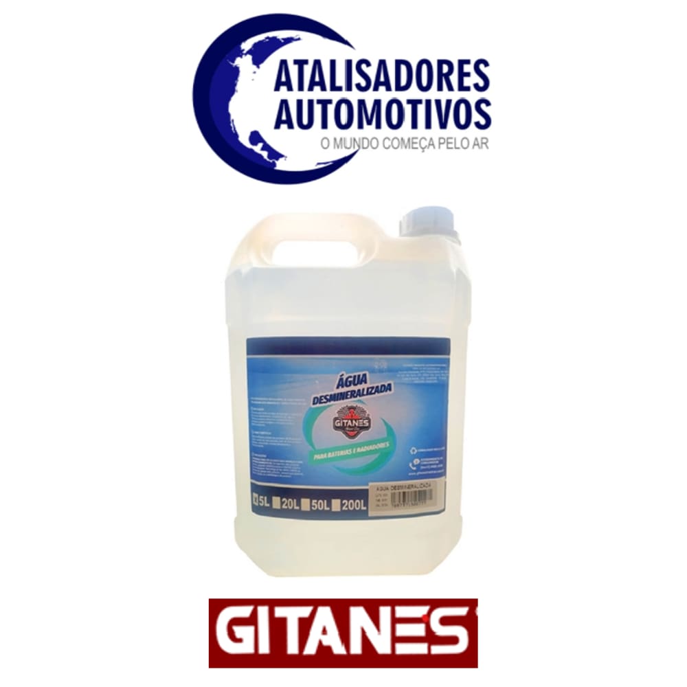 Água Desmineralizada para Radiador 5L- GITANES