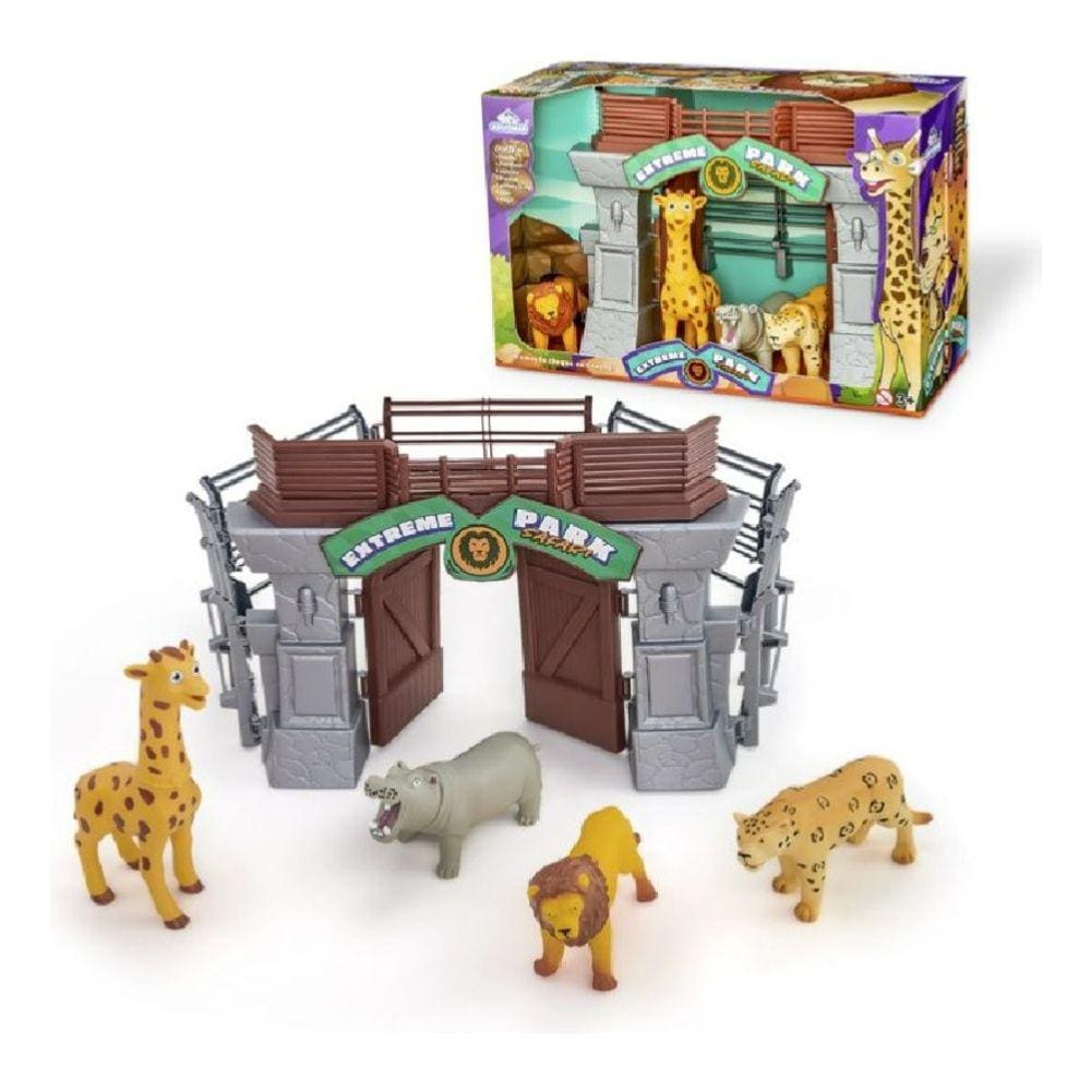 Cenário Safari Extreme Park C/ Animais Adijomar