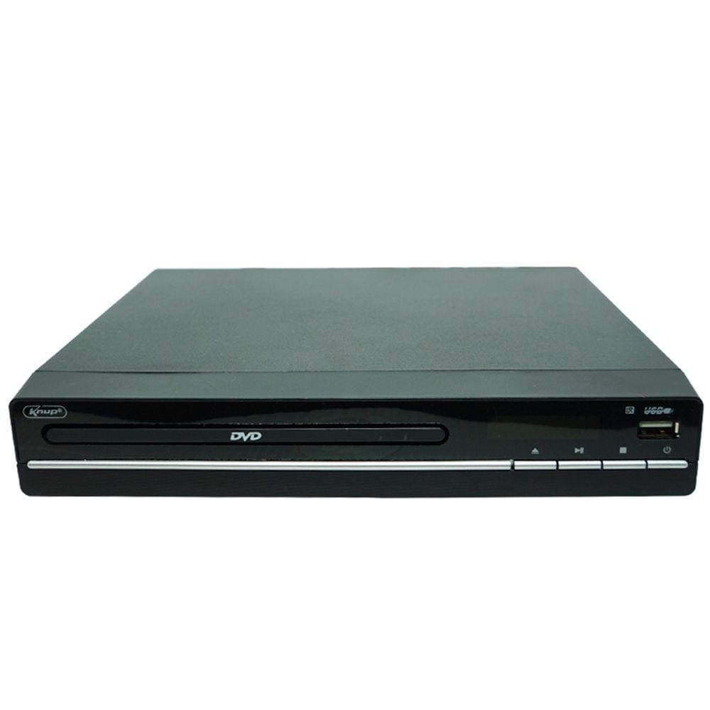 Aparelho Dvd Player Rca 2.0 Canais Usb Mp3 Cd Ripping Display Led Controle Knup Preto KP-D120 Bivolt