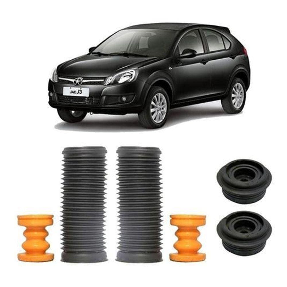 2 Kit Coxim Amortecedor Traseiro Jac J3 2011 2012 2013 2014