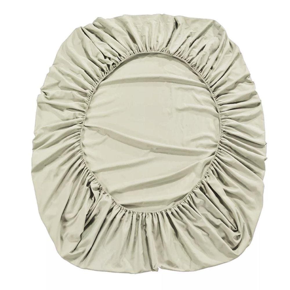 Lençol Avulso Cama Queen 40Cm Altura Tecido Areia 260 Fios