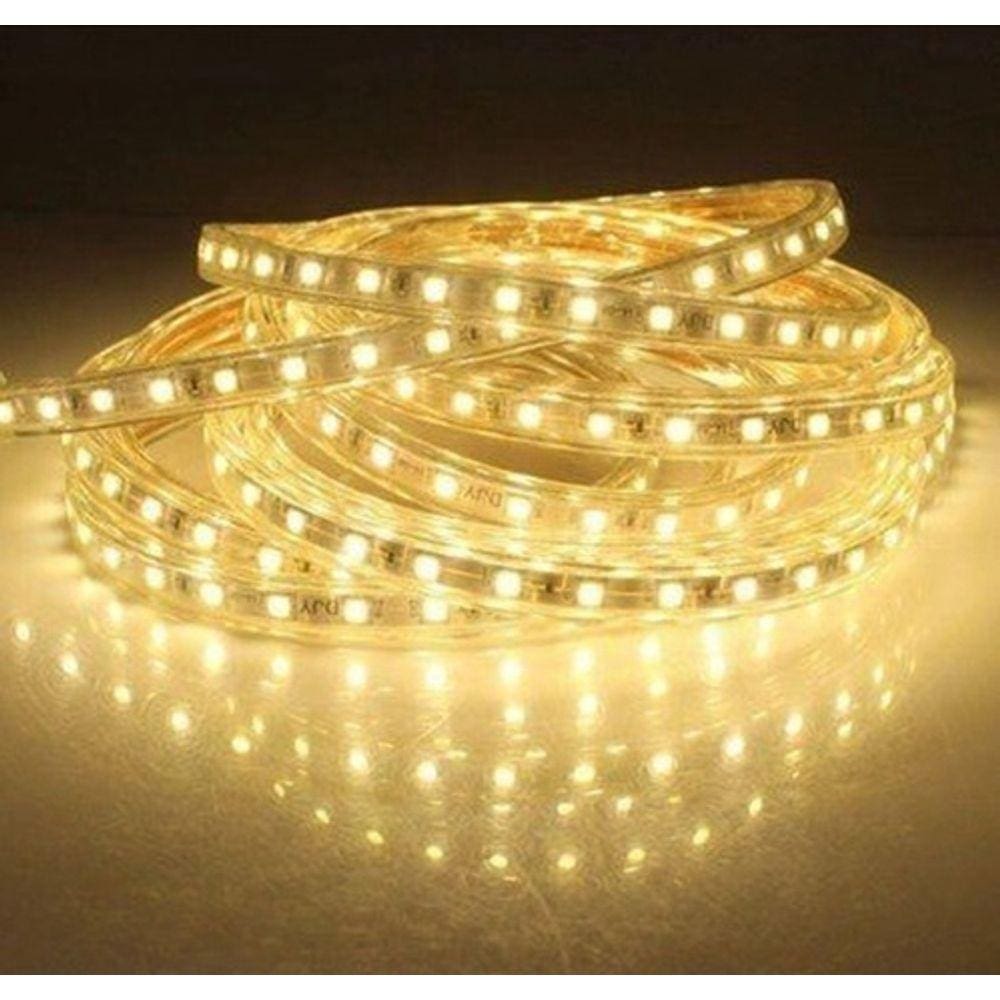 Fita Led 5050 Branca Quente C/fonte110v 10metros Provadágua EXCLUSIVO