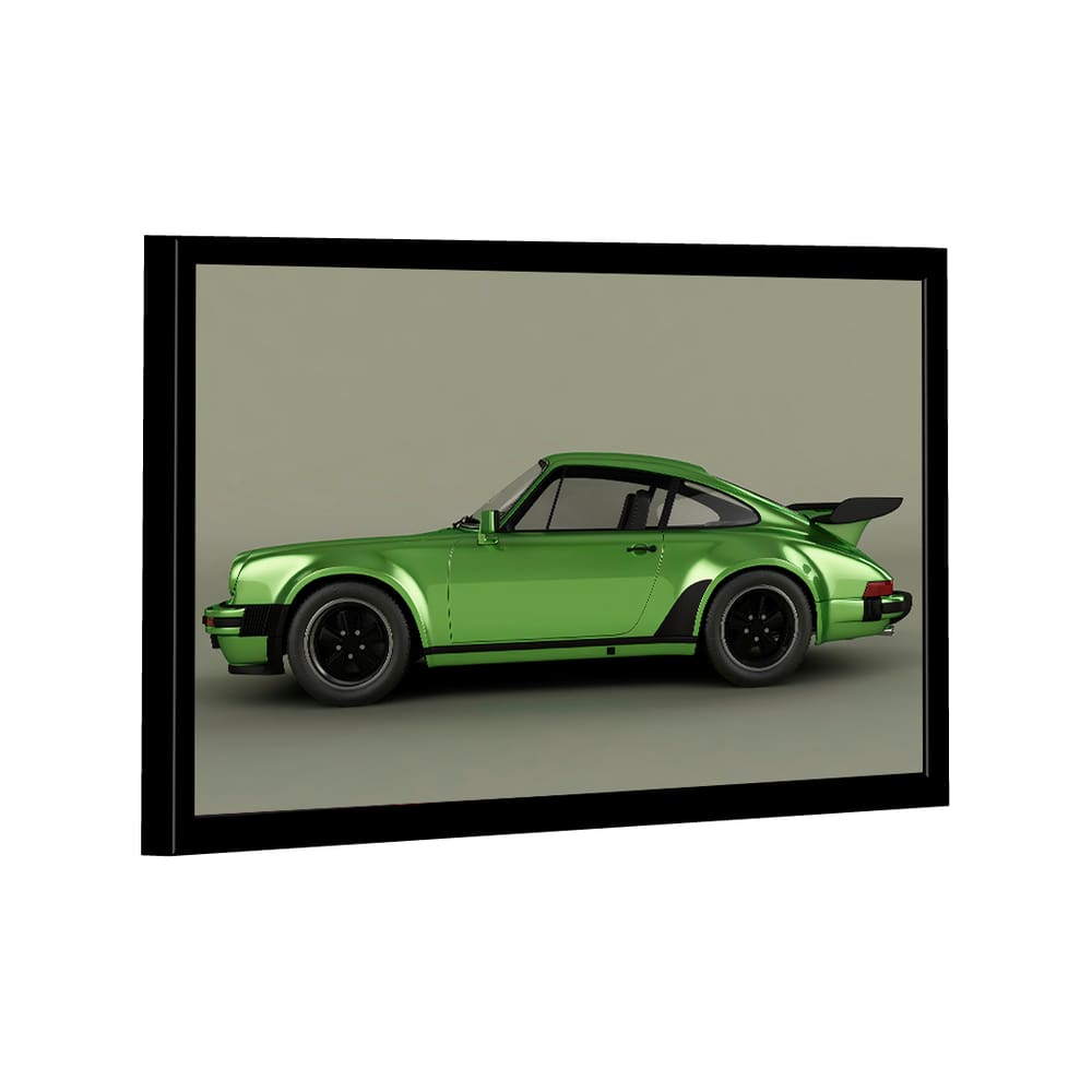 Quadro Porsche 911 Verde Metálico Lado -- BR ARTES