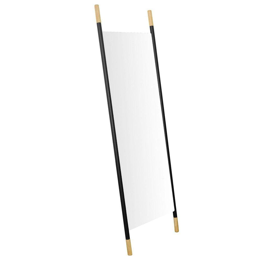 Espelho Decorativo De Chão Wood Preto 150X40 Cm