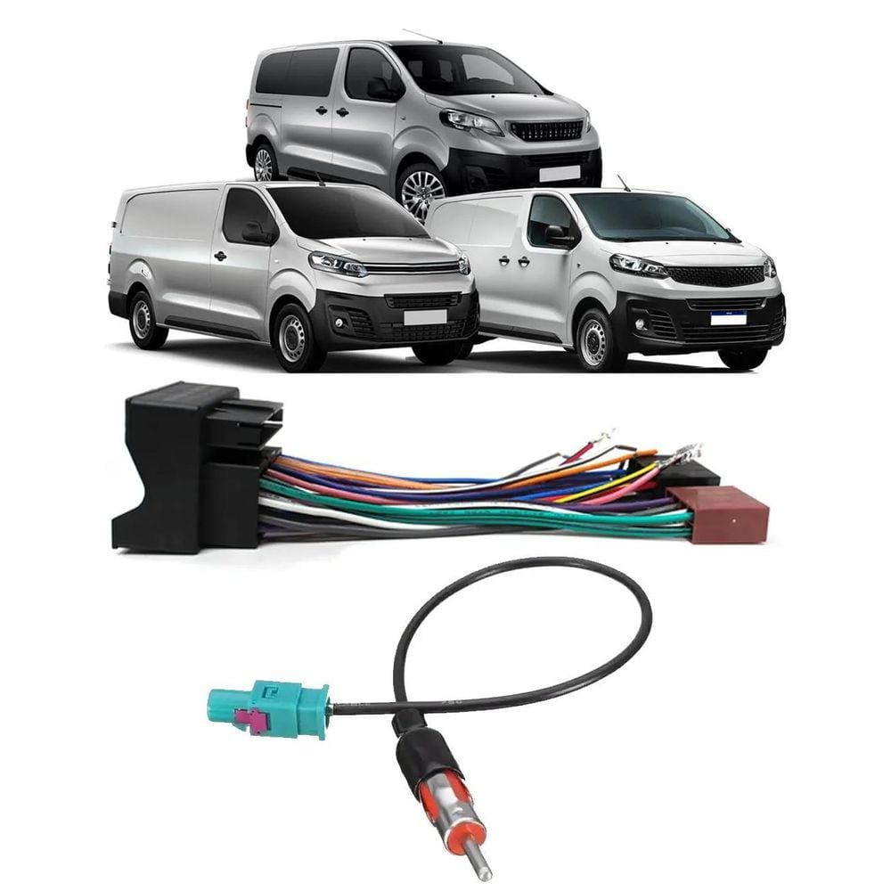 Kit Chicote Ligação + Chicote Adaptador Antena Scudo Jumpy E