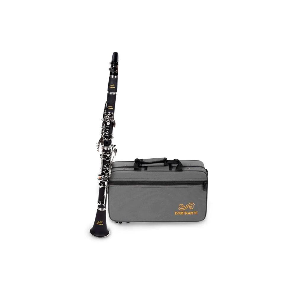 Clarineta Bb 17 Chaves Dominante com Semi Case e Kit Limpeza