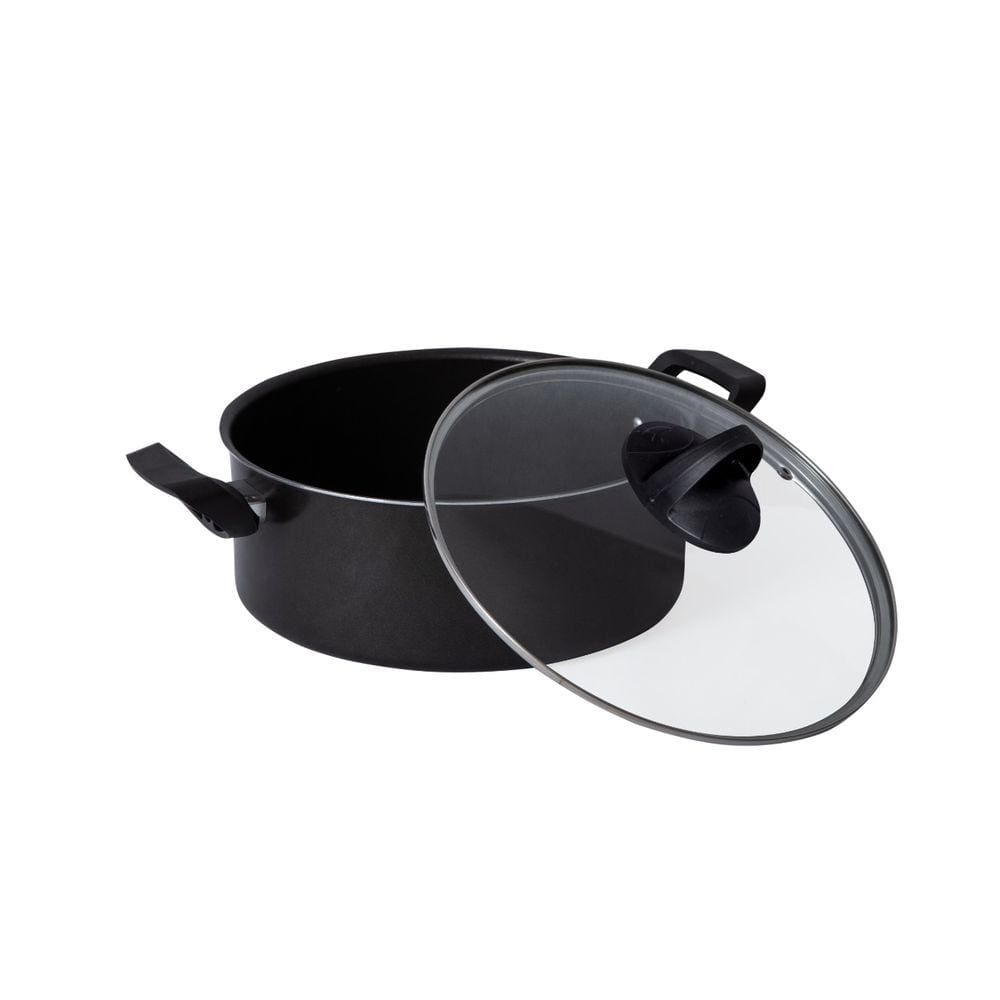 Panela Caçarola Antiaderente 16 cm Tampa de Vidro
