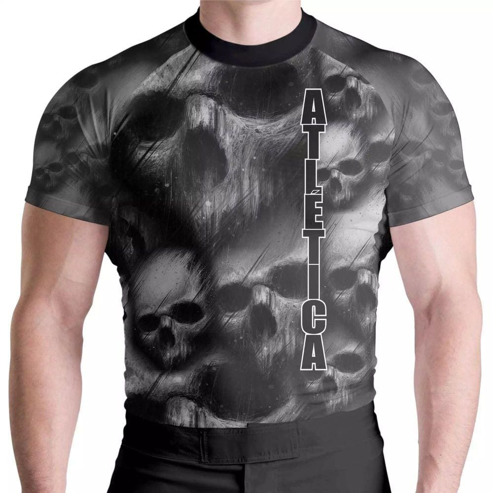 Rash Guard Skull Black Mc Atlética Esportes