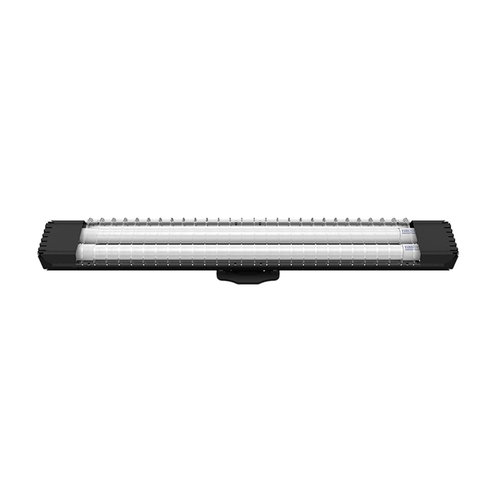 Luminária Taschibra Lumifacil Pequena 2X T8 Led Preta Luz Amarelo Quente 3000K Bivolt