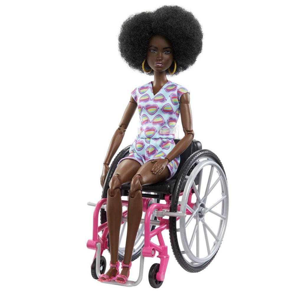 Boneca - Barbie - Cadeirante - Roupa Xadrez - Mattel