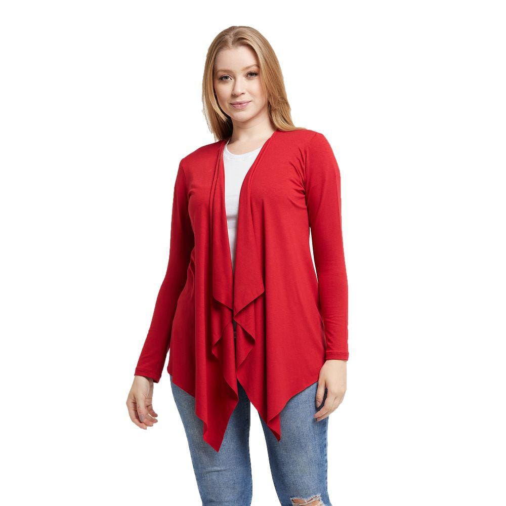 Cardigan Plus Size Feminino Casaco Kimono Com Bico Manga Longa