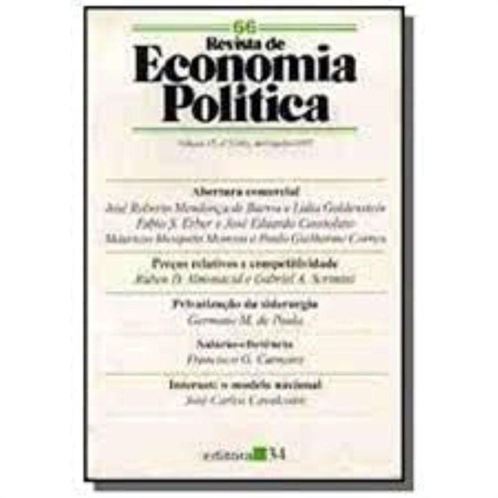 Revista De Economia Politica Vol 28, N 2 ( Abril-J