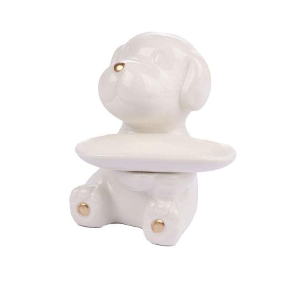 Porta Joia de Ceramica 12cm Cachorro