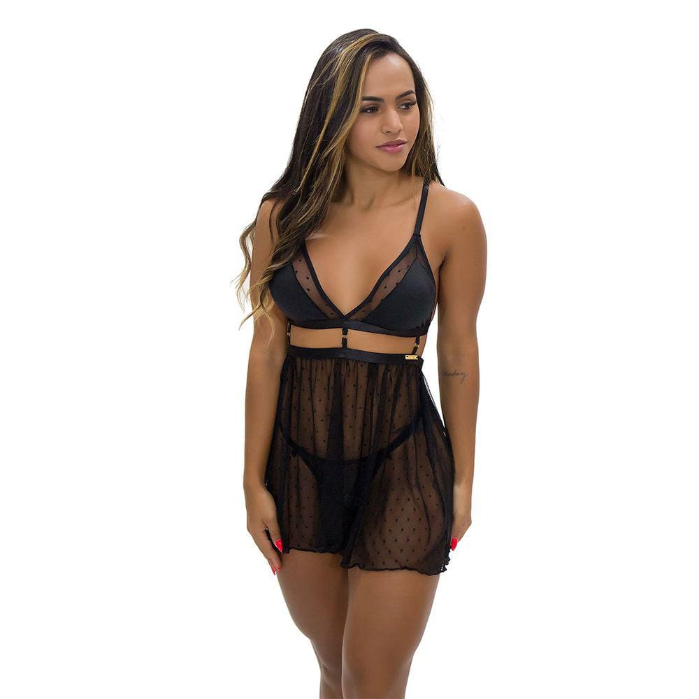 Camisola IMI Lingerie Tule Calcinha Fio | Extra