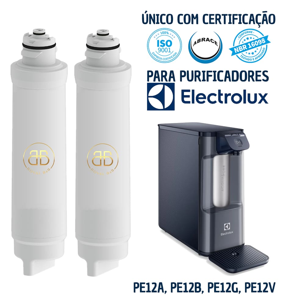 2 Refis Filtro Hidropure Electrolux Pe12a Pe12b Pe12g Pe12v