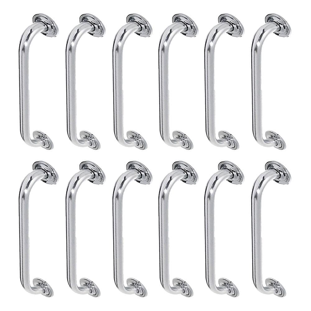 Alça de Apoio 50cm Barra Inox Segurança Banheiro Kit 12 Unidades Deficiente Idoso Acessibilidade Cadeirante Corrimao