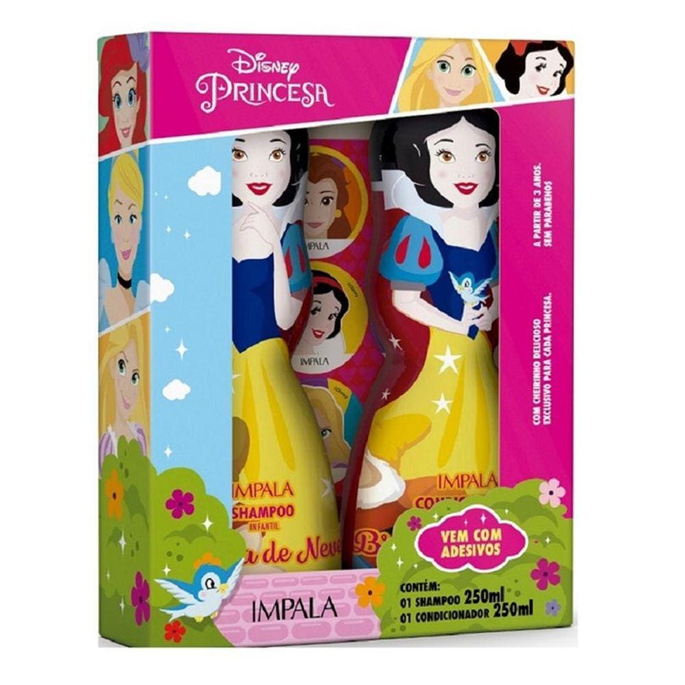 Kit Shampoo + Condicionador Impala Princesas 250 ml Branca de Neve