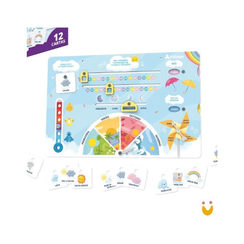 Calendário Meteorológico Clima Steam Brincadeira Educativa