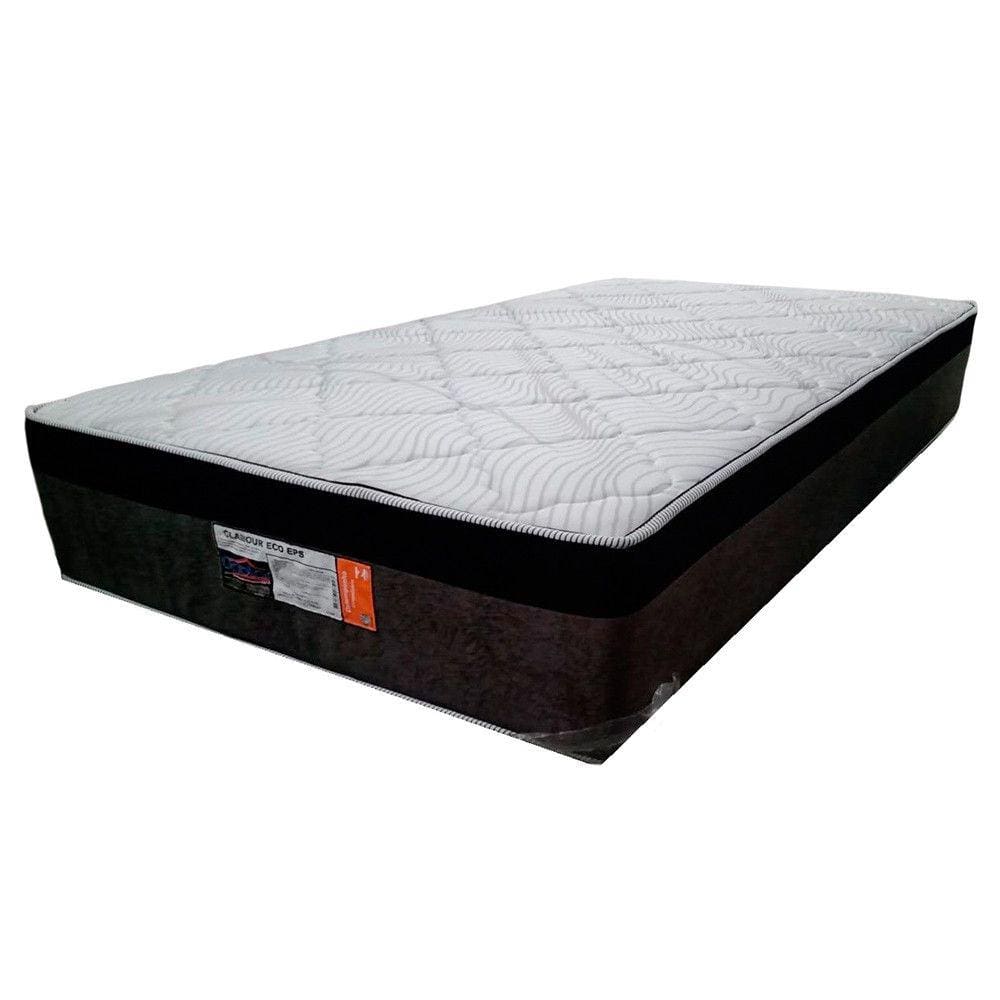 Colchão Glamour Solteiro 88X188X30CM EPS Molas Ensacadas Eurotop Ortolar
