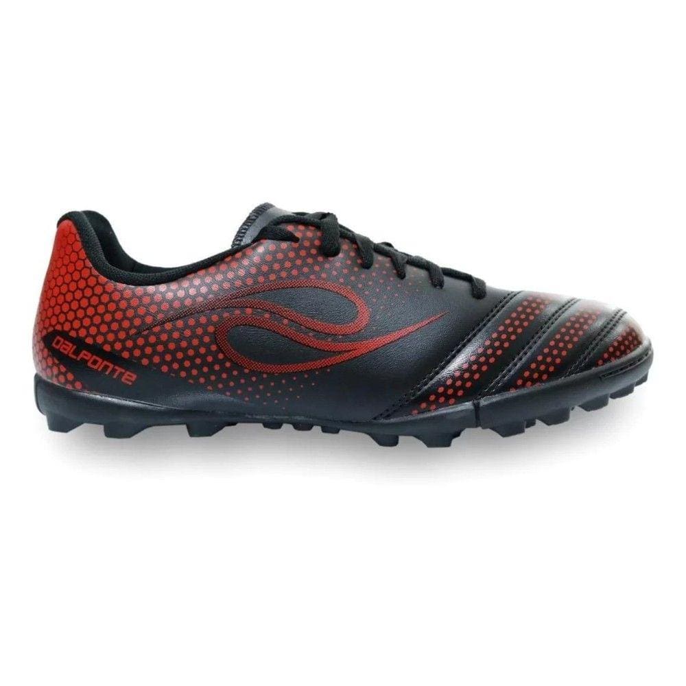 Chuteira Dalponte Masculina Society Twister - Preto / Vermelho