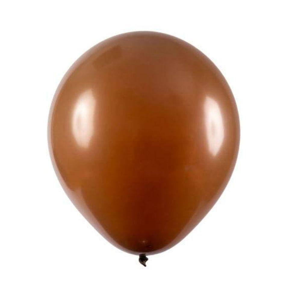 Balão Redondo N5 Marrom 50Un Art Latex