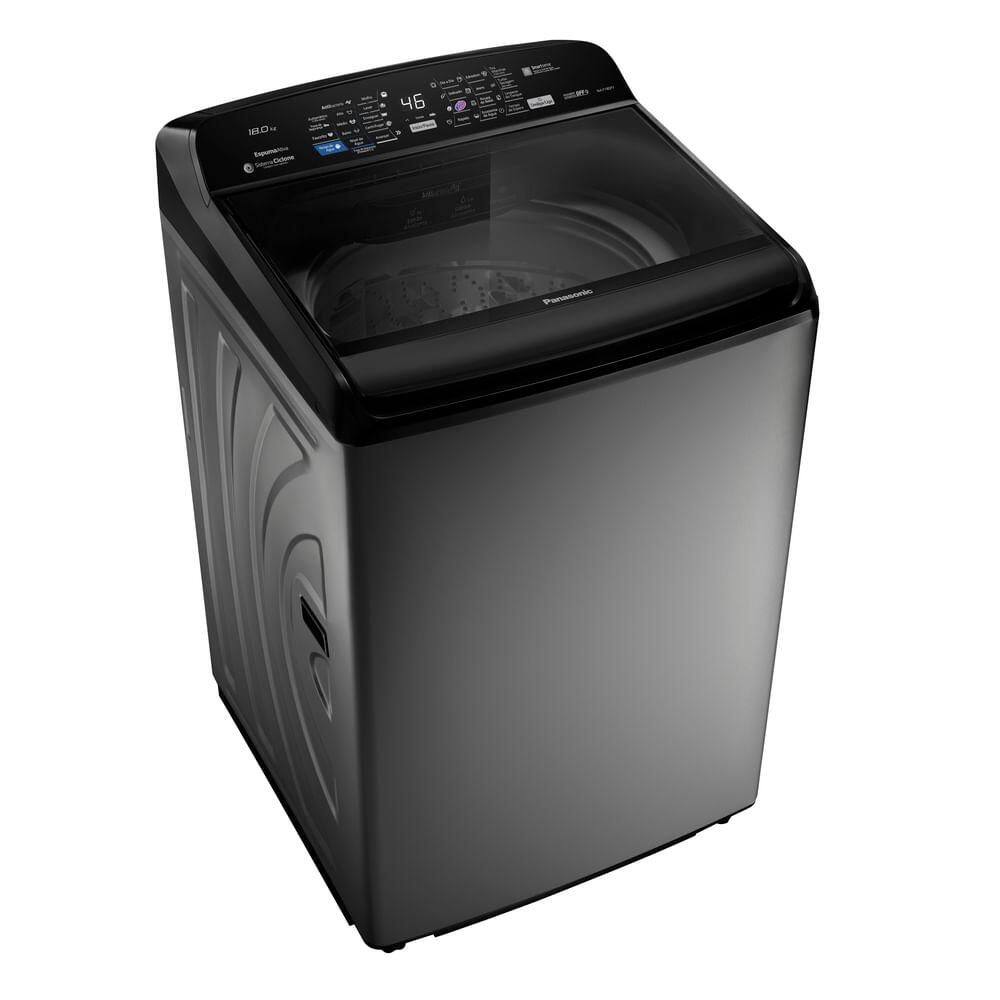 Máquina de Lavar Panasonic Antibacteria 18kg Titânio | Extra Máquina de Lavar Panasonic Antibacteria 18kg Titânio | Extra