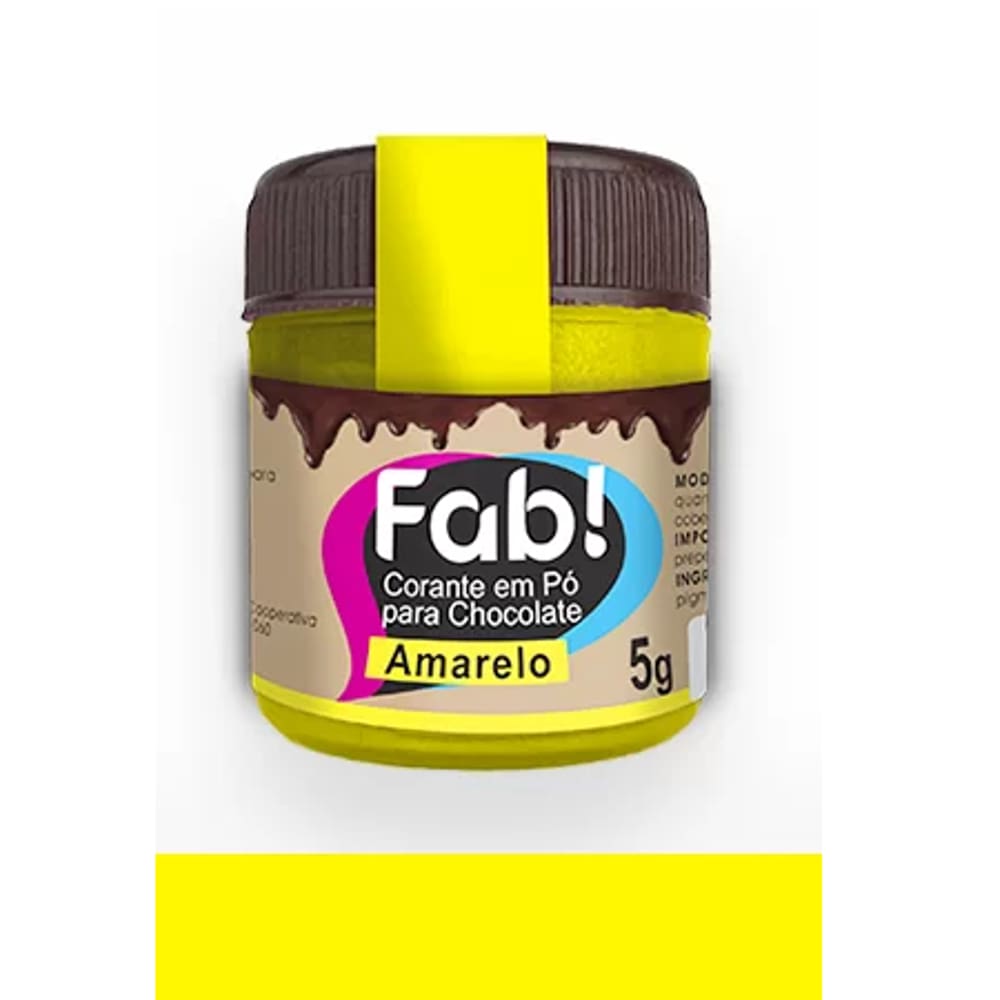 Corante Em Po P/ Choco Amarelo 5g Fab