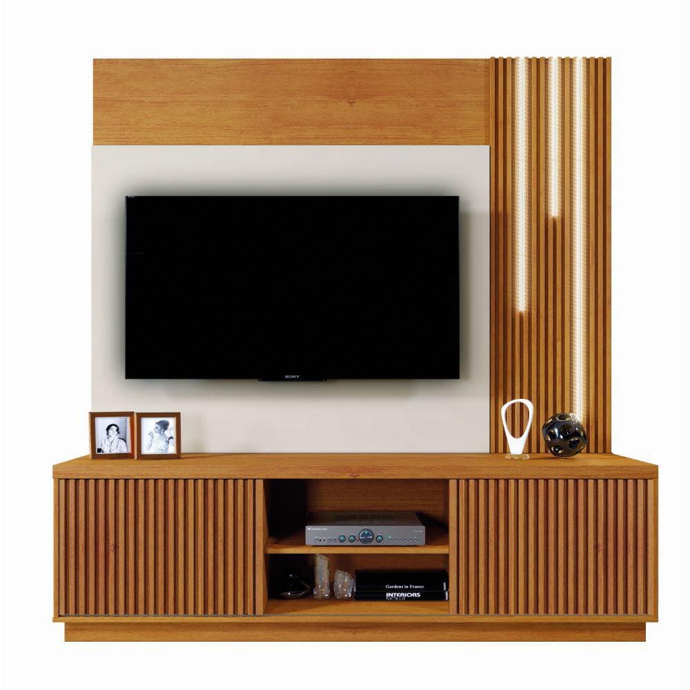 Home Logan Ripado C/led Cascata 2 Portas Tv 59"