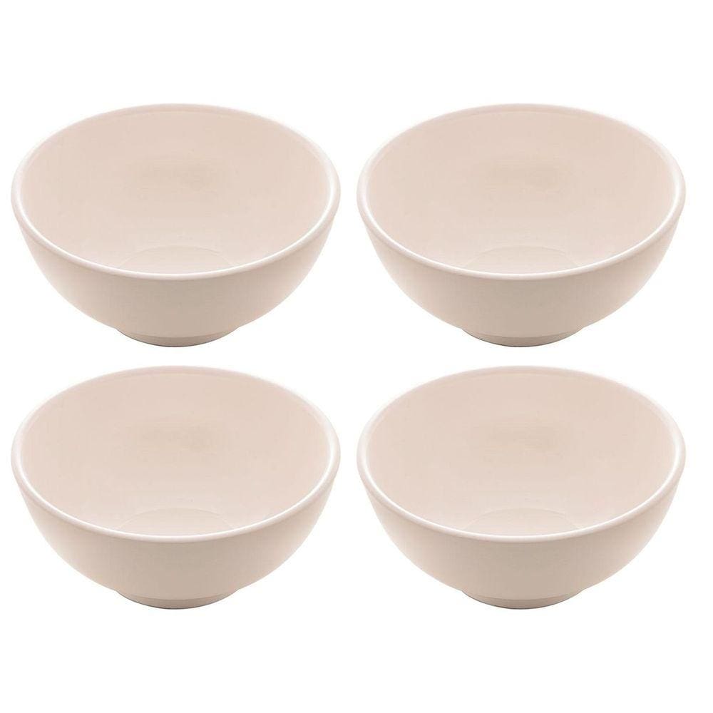 Jogo Tigela Bowl Porcelana Clean Branca 350ml 4 Unidades - Lyor