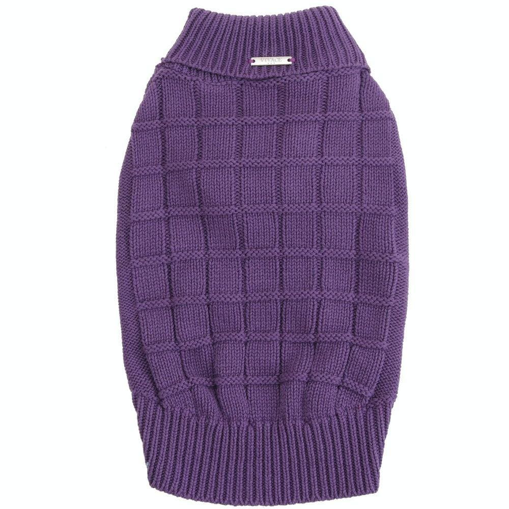 Suéter de Tricô Gola V Transpassada e Mangas Longas Roxo Tam P
