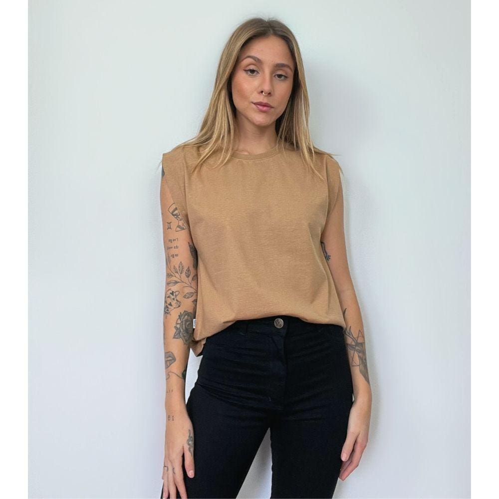 Camiseta Aveloz Feminina Muscle Tee Caramelo