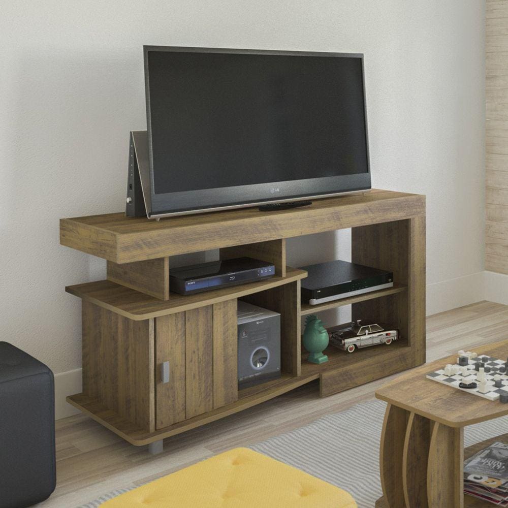 Rack para TV até 42 Polegadas 1 Porta Royal Moderno Artely Pinho