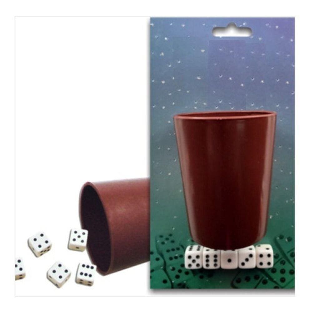 7 Kit Copo Jogar Dados Com 5 Dados De Jogos Tabuleiro Cartas