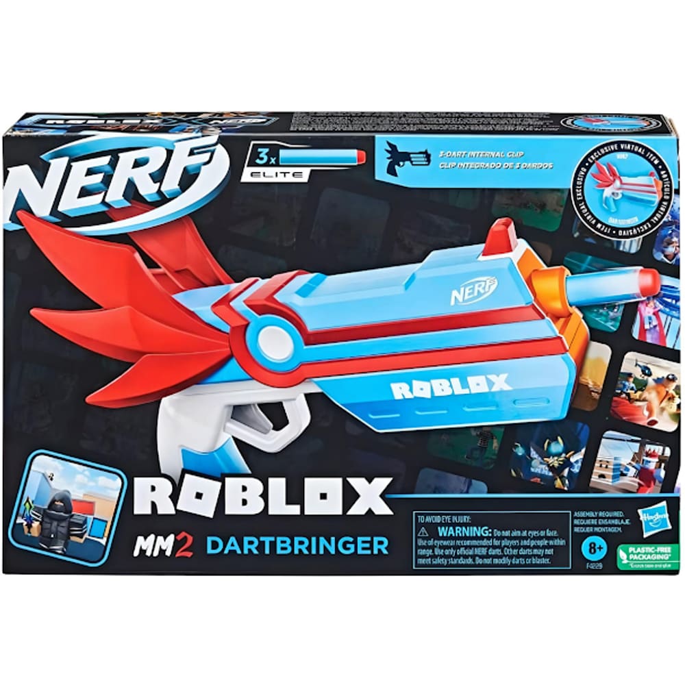 Lançador de Dardos Nerf Roblox Laser Motorizado F2485 Hasbro em