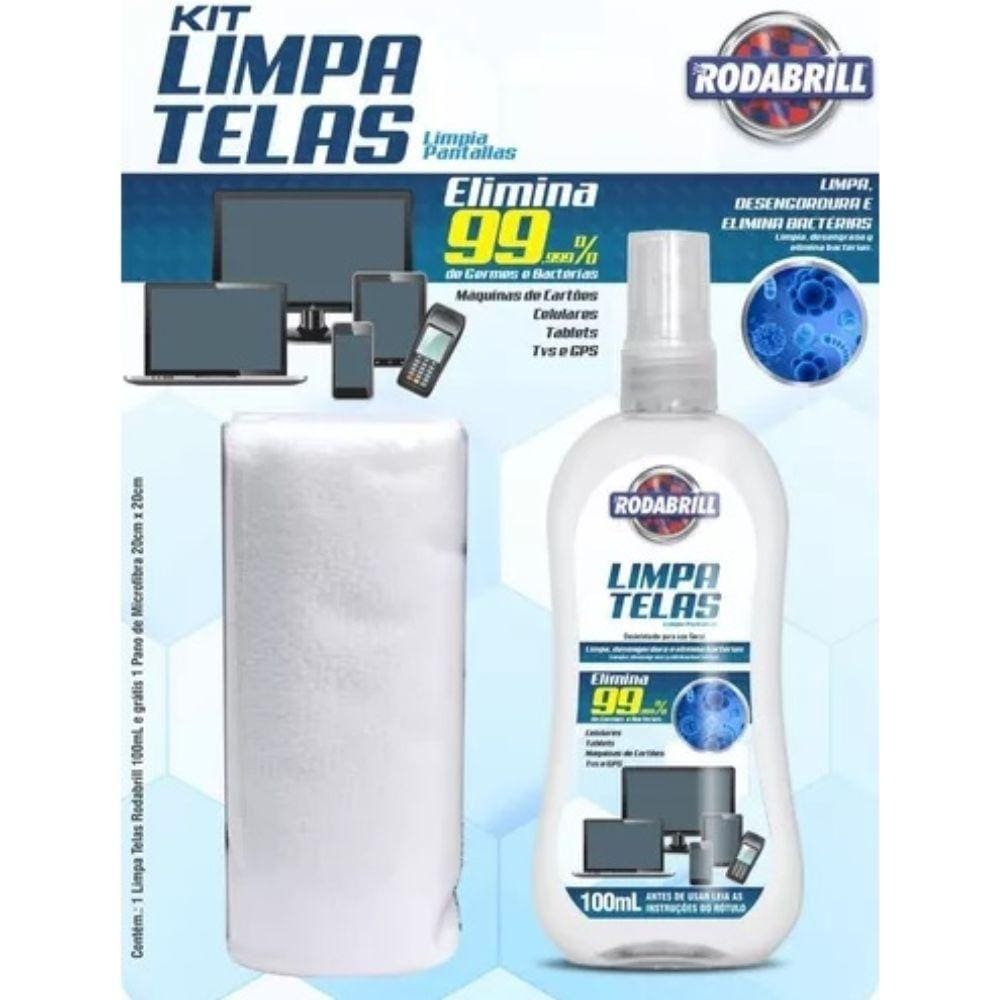 Kit Limpa Telas Bactericida Rodabrill 100ml