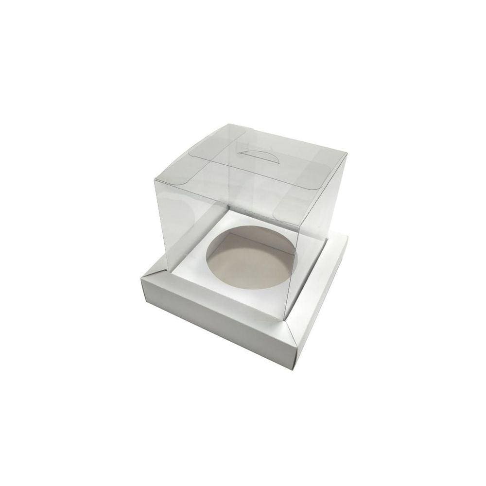 Caixa Para Panetone 100G Branco Com Borda Kit 30Un