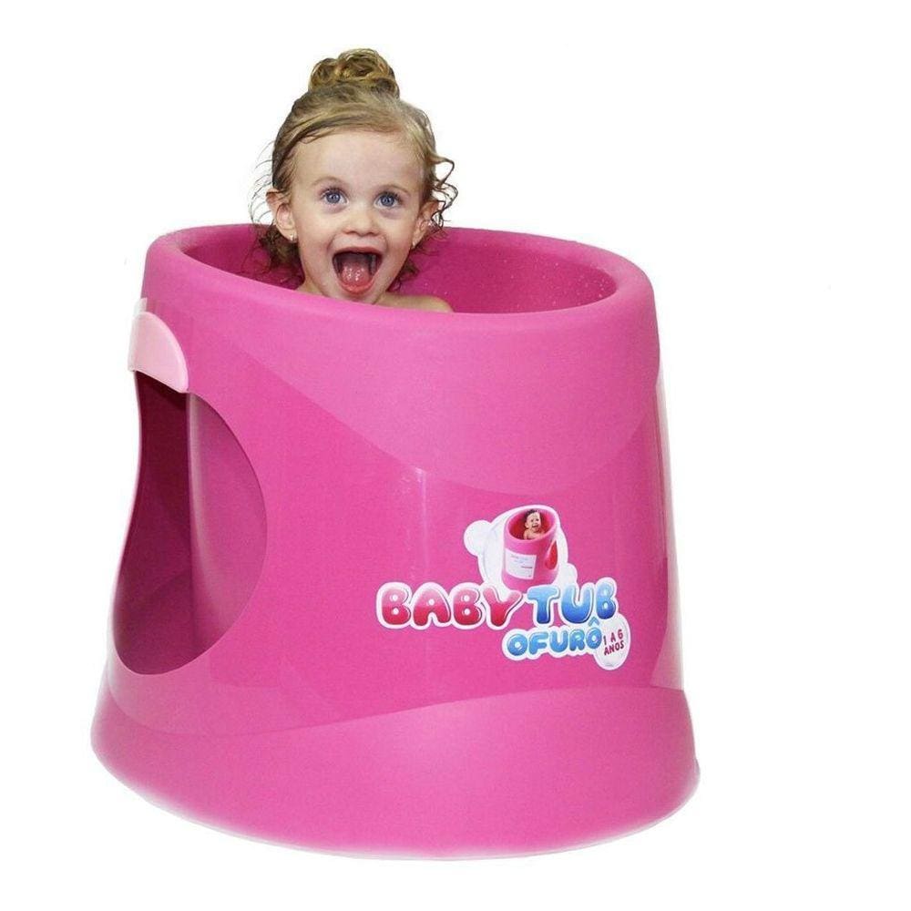 Ofurô Bebê Ergonômico 1 A 6 Anos Grande Babytub Rosa