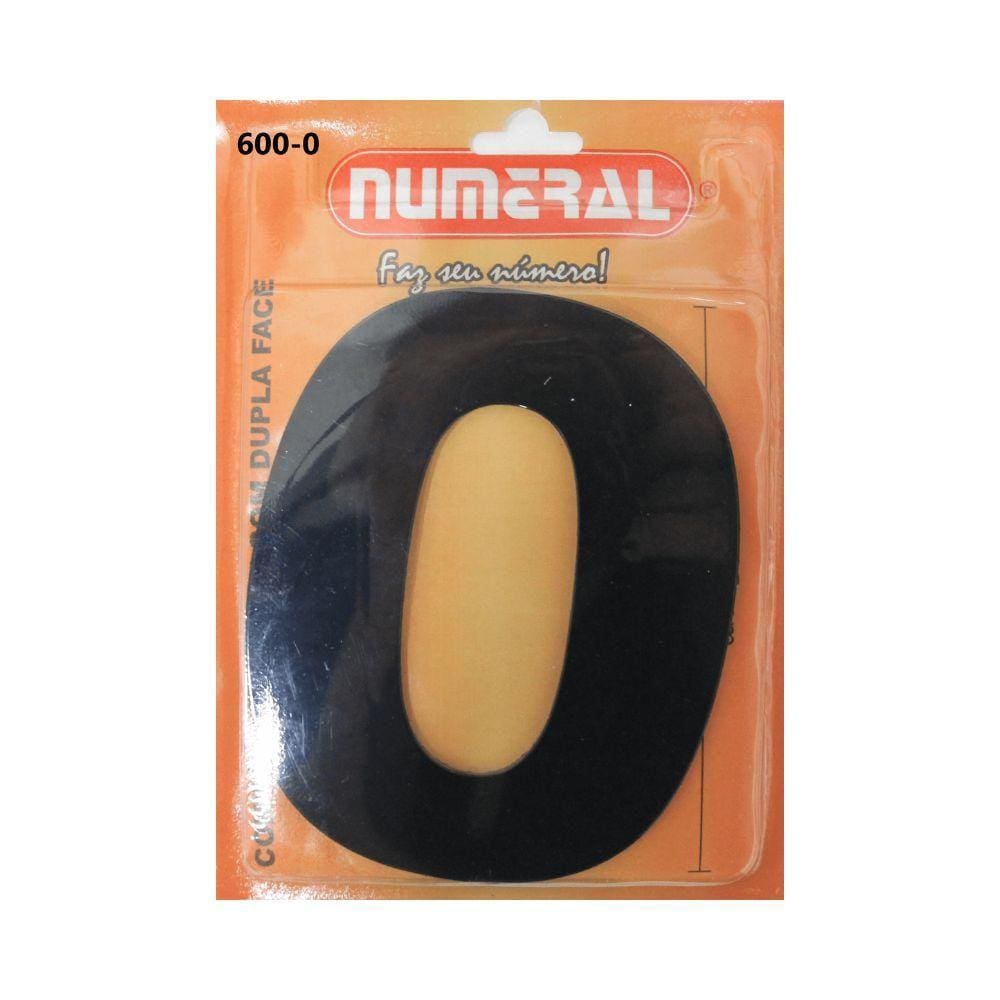 Número Residencial 0 Numeral Em ACM Preto