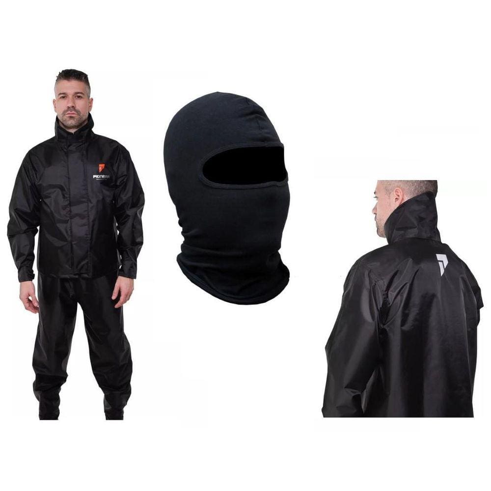Capa De Chuva Pioneira Nylon Urban + Balaclava Tamanho Gg