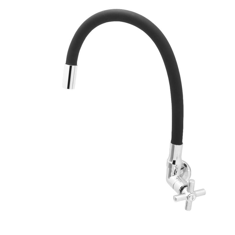 Torneira Para Cozinha de Parede Gourmet Flexível Preto C31