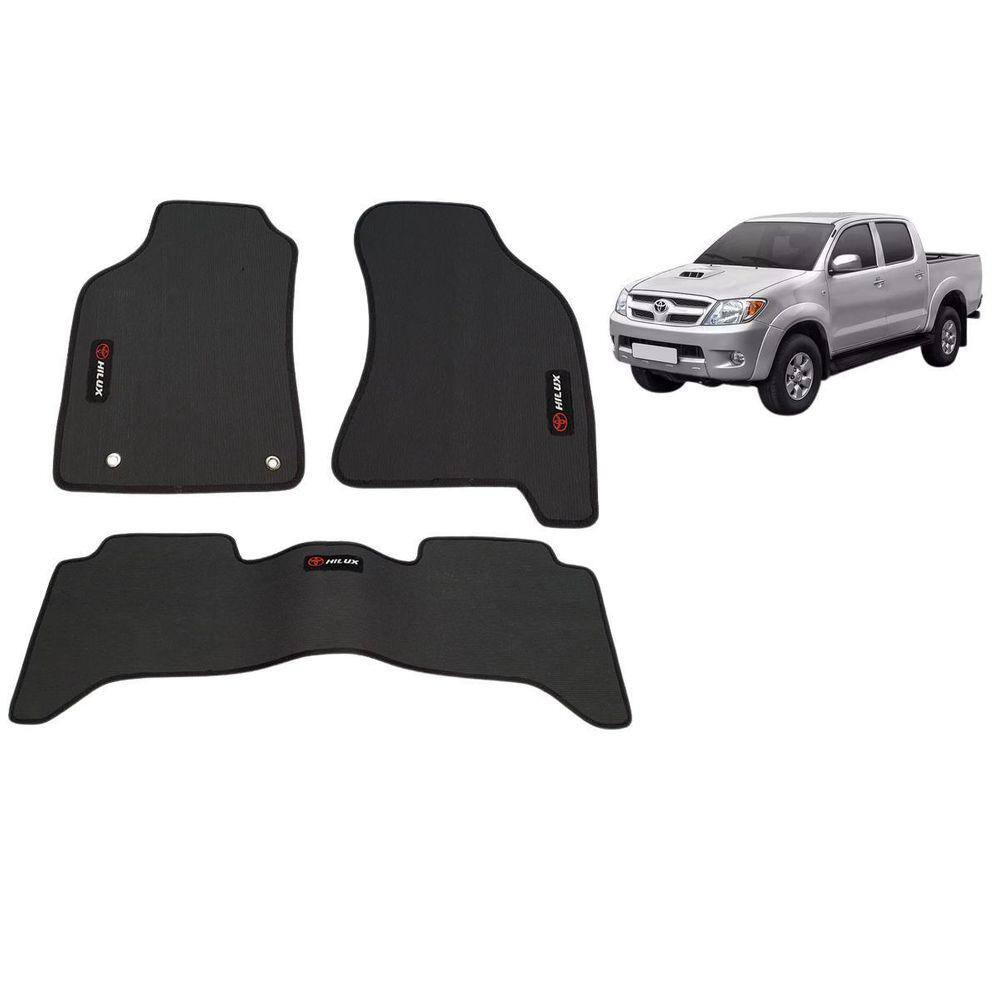 Tapete Borracha Hilux 2005 Até 2011 Com Traseiro Interiço