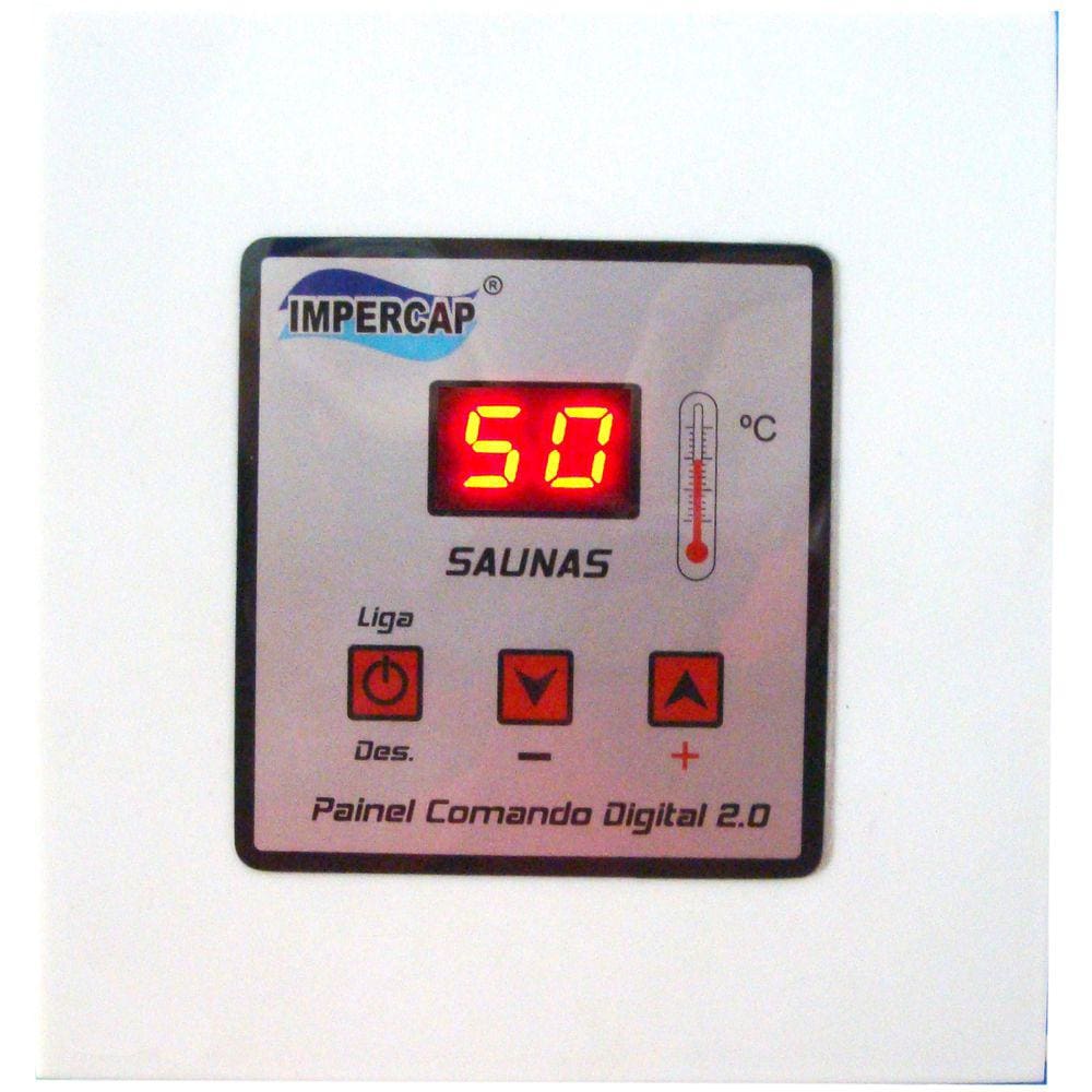 Sauna Vapor Elétrica 18kw Inox 32m³ Comando Digital Impercap